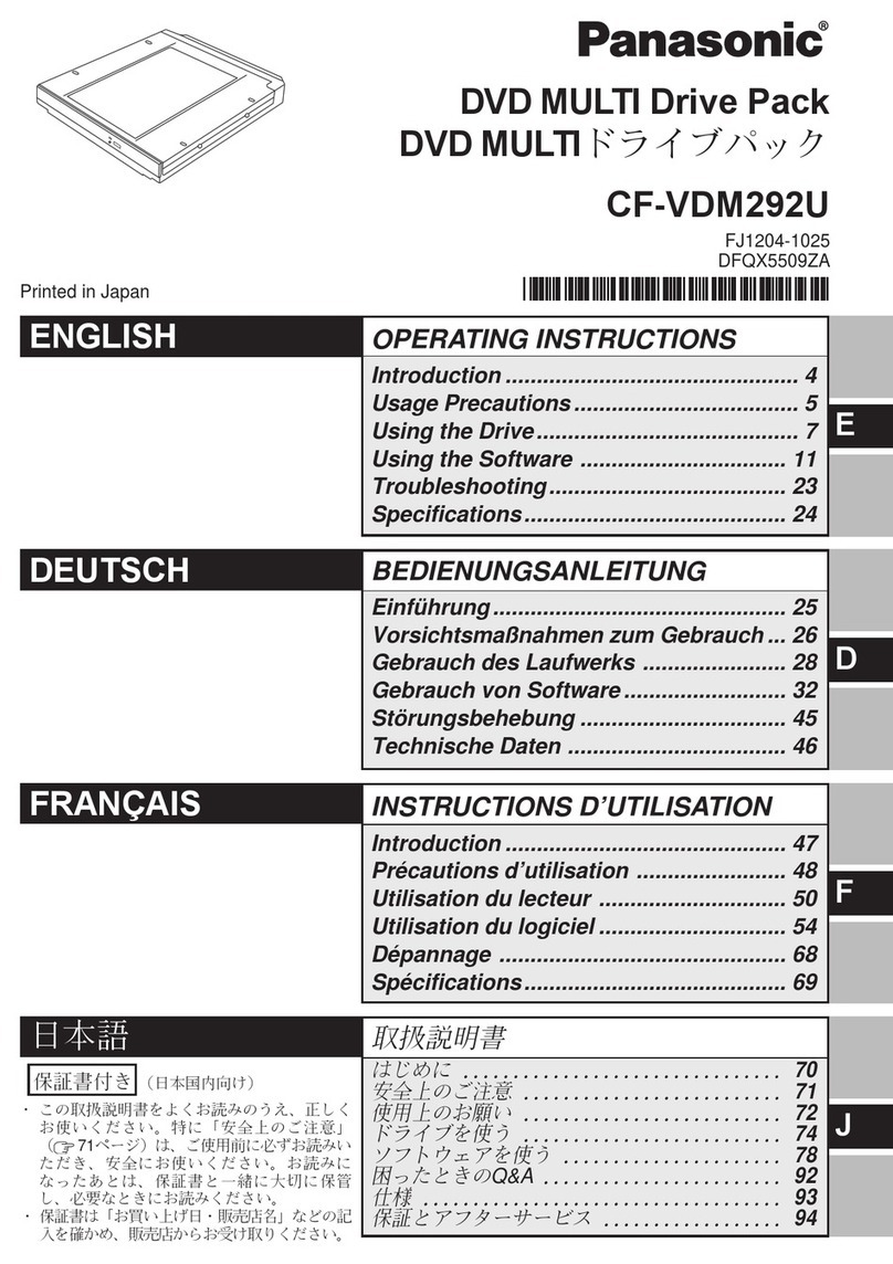Panasonic CFVDM292U - DVD operating instructions