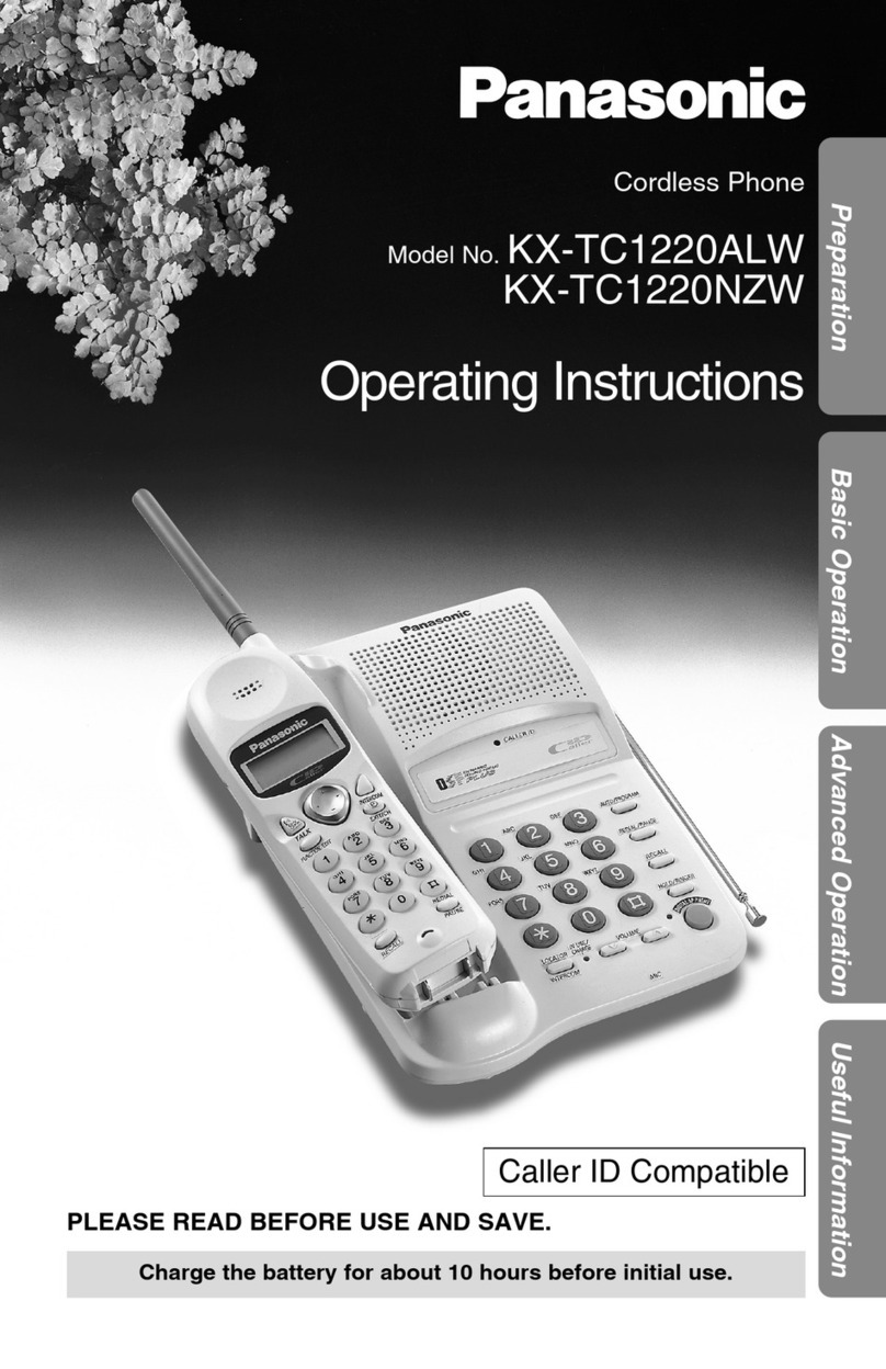 Panasonic KX-TC1220ALW operating instructions
