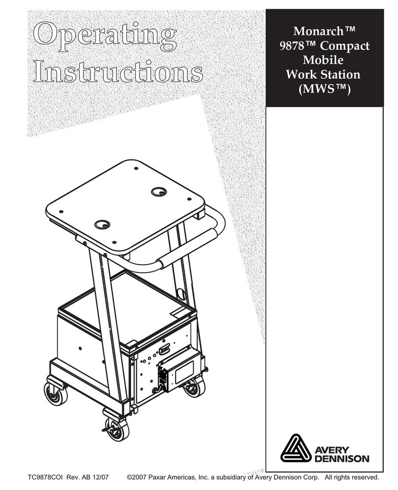 Paxar Mobile Work Station (MWS) Monarch 9878 User manual