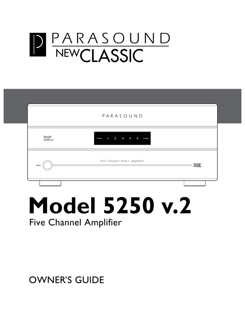 Parasound 5250 V.2 owner's guide