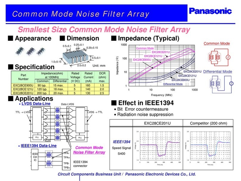 Panasonic Noise Filter Array specification