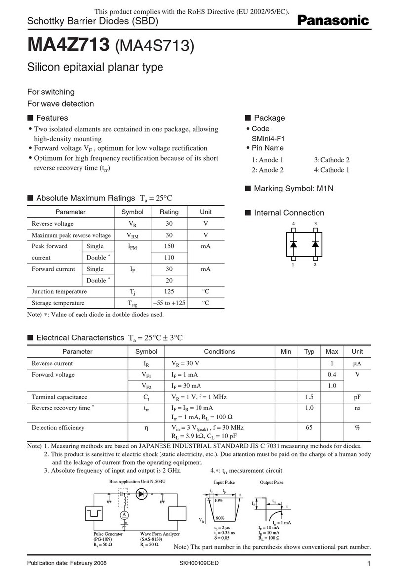 Panasonic MA4Z713 Specification sheet