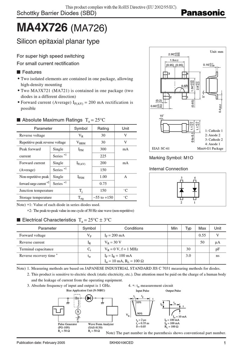 Panasonic MA4X726 (MA726) Specification sheet