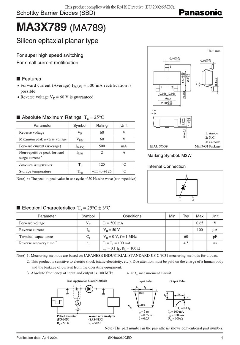 Panasonic MA3X789 (MA789) Specification sheet Panasonic MA3X789 (MA789) Specification sheet