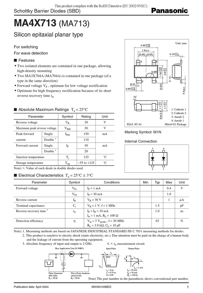 Panasonic MA4X713 (MA713) Specification sheet