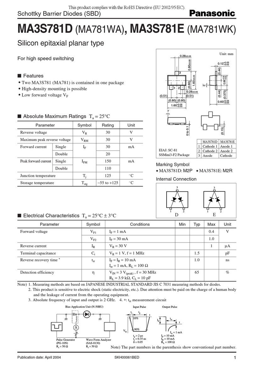 Panasonic MA3S781D User manual