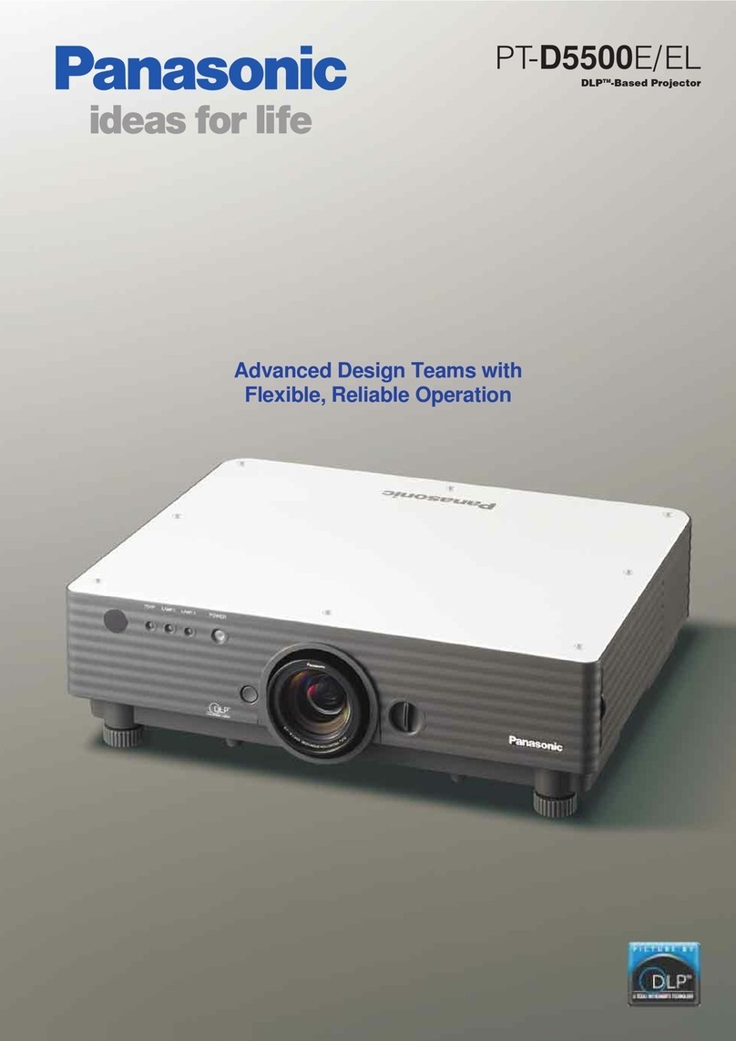 Panasonic PT-D5500E User manual Panasonic PT-D5500E User manual