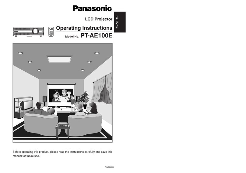 Panasonic PT-AE100E operating instructions