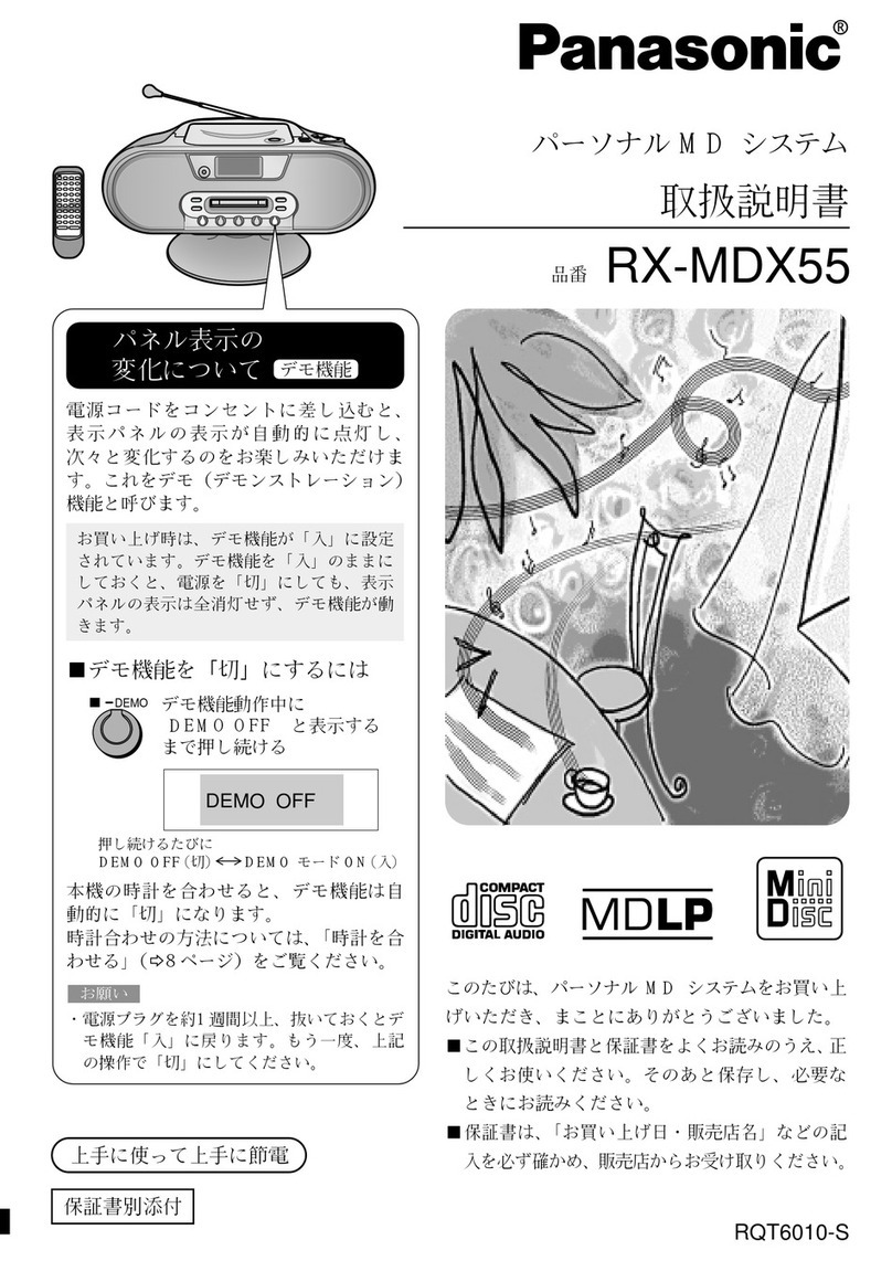 Panasonic RX-MDX55 User manual