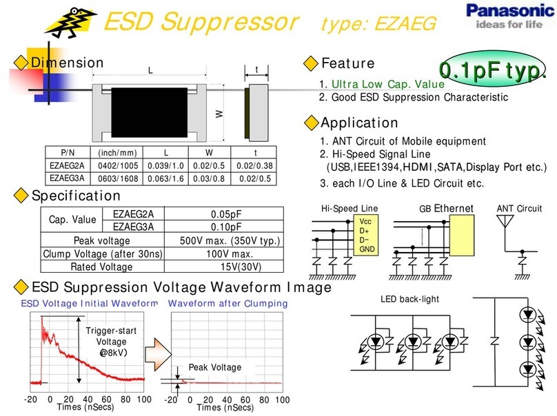 Panasonic ESD Suppressor EZAEG2A User manual