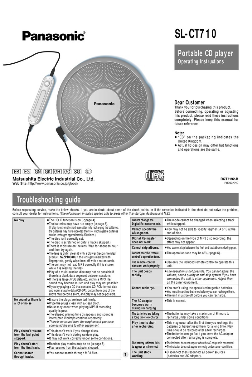 Panasonic SL-CT710 User manual