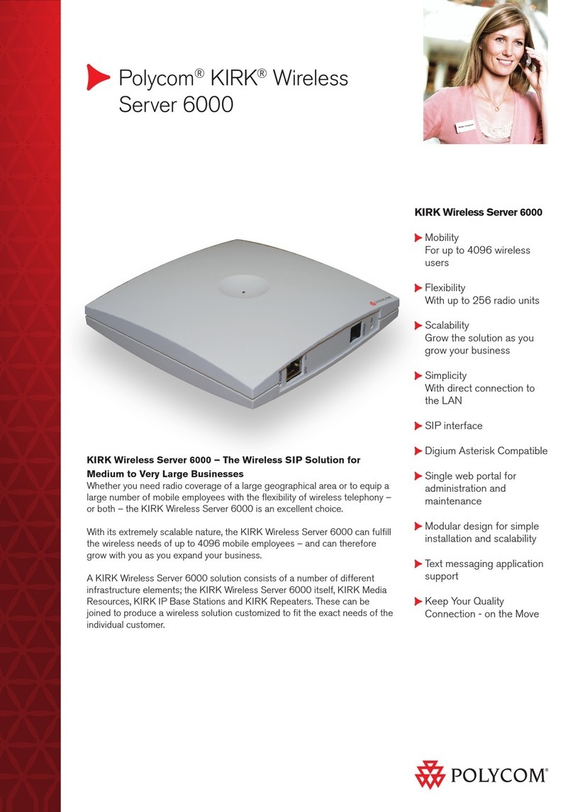 Polycom KIRK Wireless Server 6000 User manual