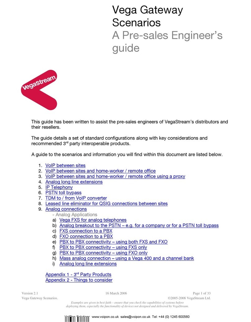 VegaStream Vega Gateway Engineer's guide