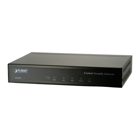 Planet Content Security Gateway CS-500 User manual