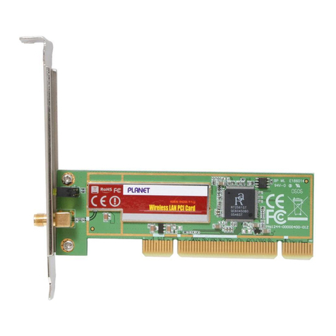 Planet 802.11g Wireless PCI Adapter WL-8315 User manual