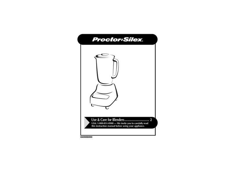 Proctor-Silex Blenders User manual