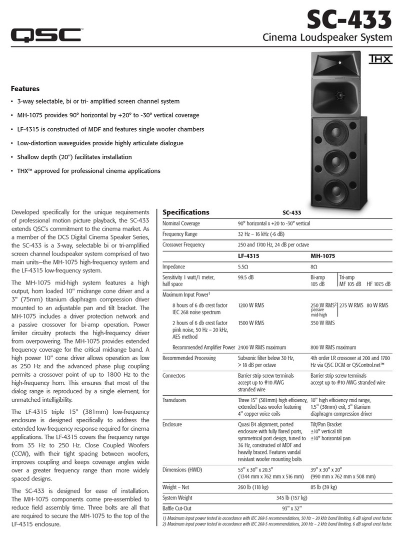 QSC SC-433 User manual