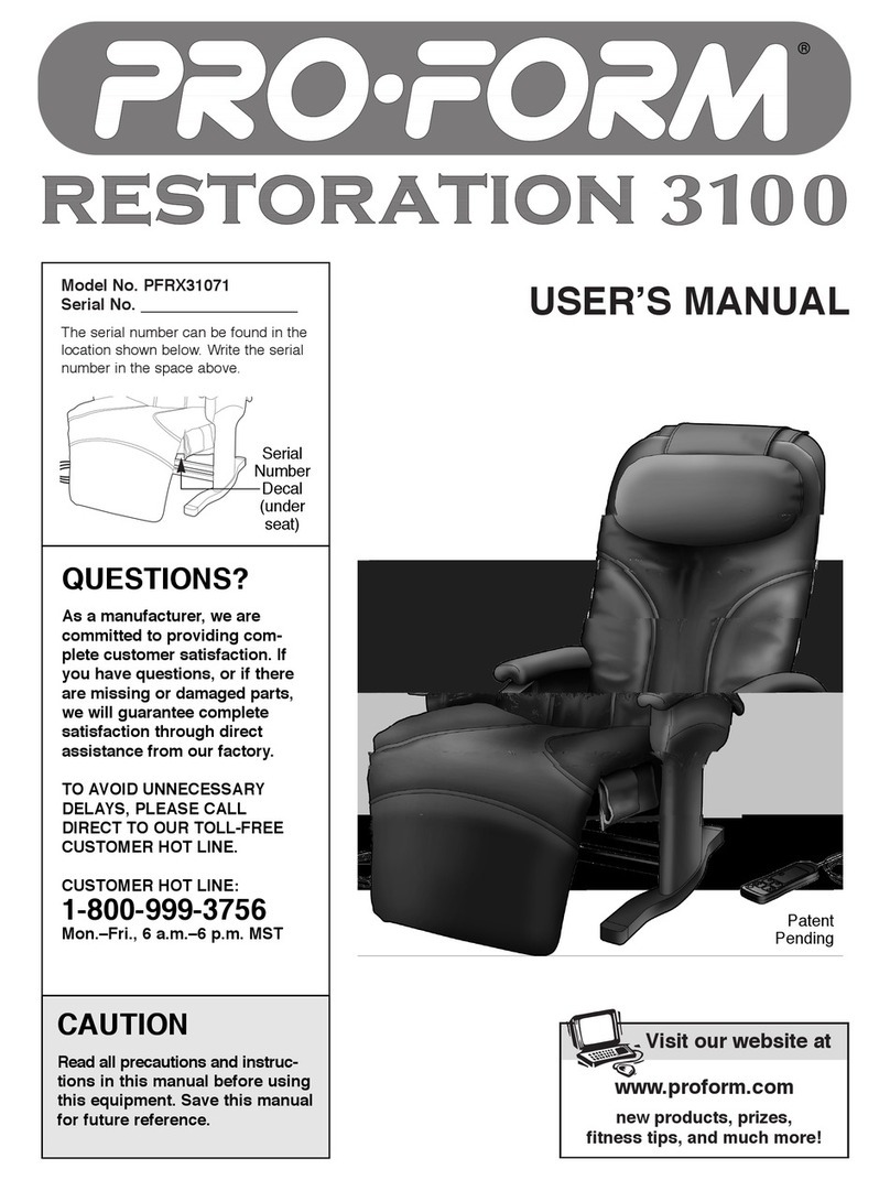 Pro-Form PFRX31071 user manual