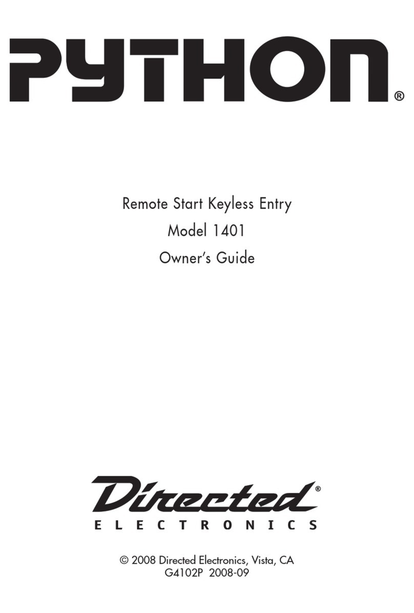 Directed Electronics Python 1401 owner's guide Directed Electronics Python 1401 owner's guide