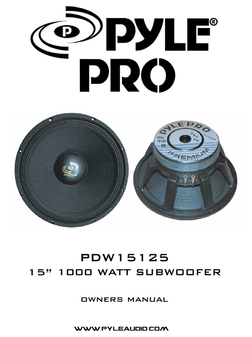 Pyle Pro PYLE PRO PDW15125 owner's manual