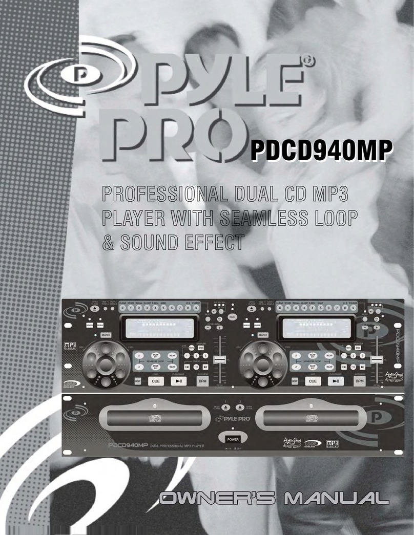 Pyle Pro PDCD940MP owner's manual
