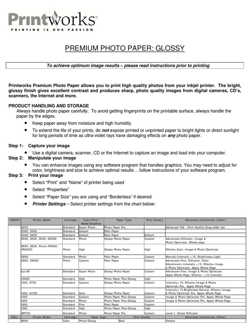 PrintWorks Printer Accessories user manual