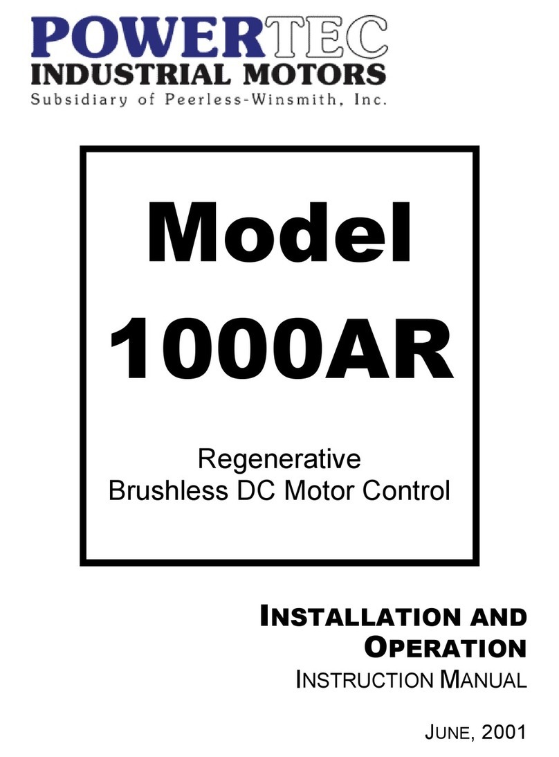 Power Tec Regenerative Brushless DC Motor Control... Installation and operation instruction manual