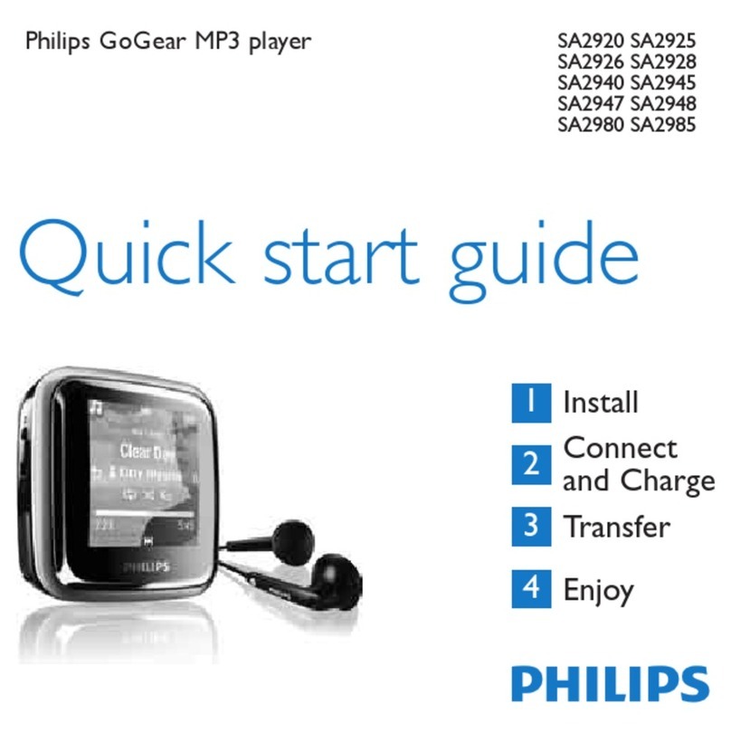 Philips GoGear SA2928 quick start guide