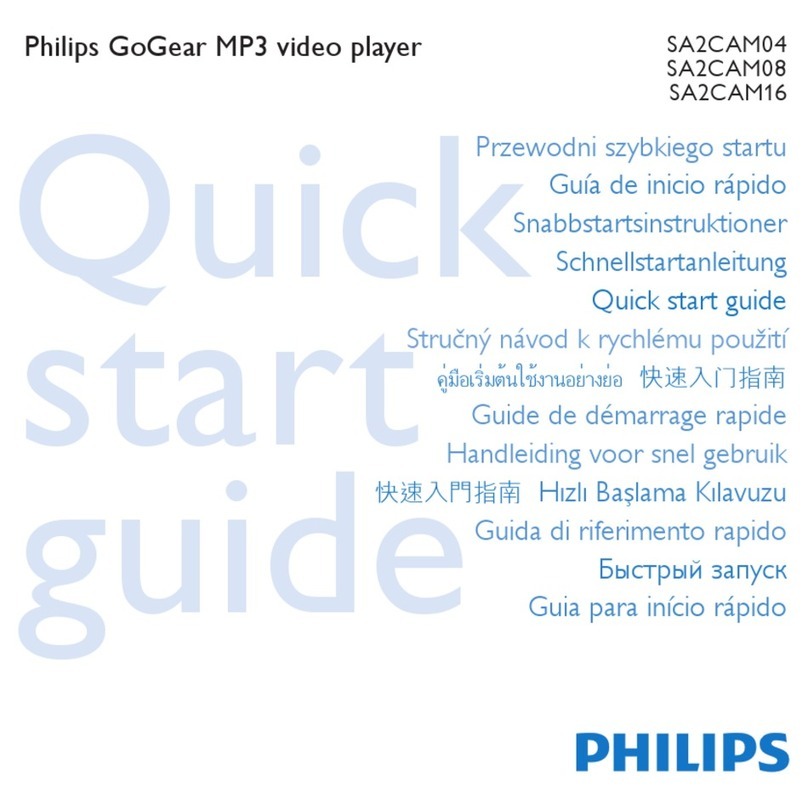 Philips GoGear SA2CAM04 Guide