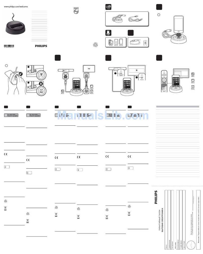 Philips DCK3021 quick start guide