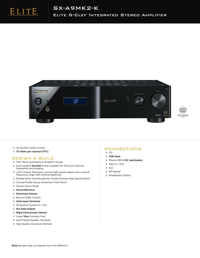 Pioneer Elite G-Clef SX-A9MK2-K Brochure & specs