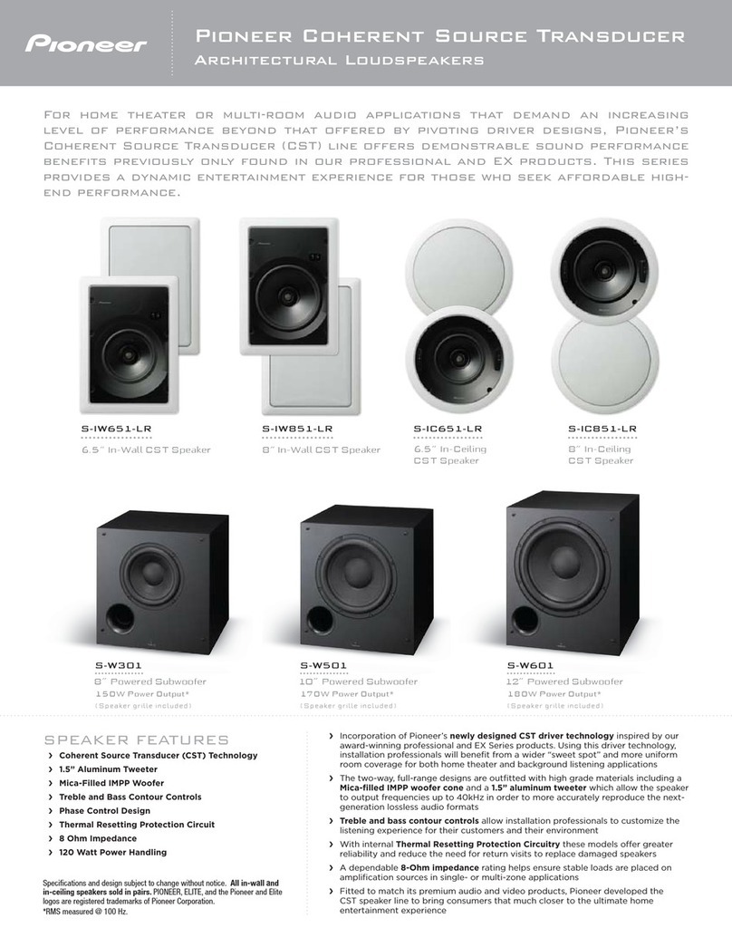 Pioneer CST S-IC651-LR User manual Pioneer CST S-IC651-LR User manual