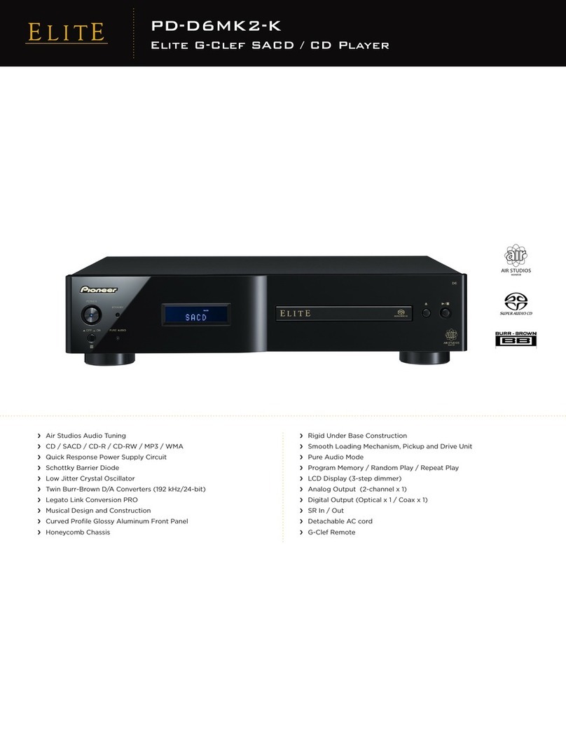 Pioneer Elite PD-D6MK2-KElite D6 User manual