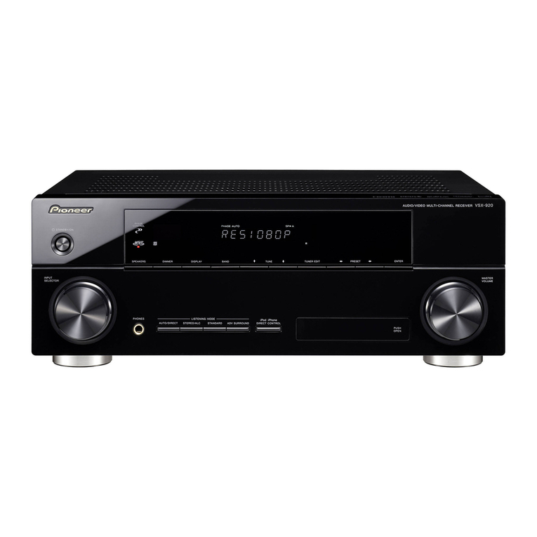 Pioneer VSX 920 User manual