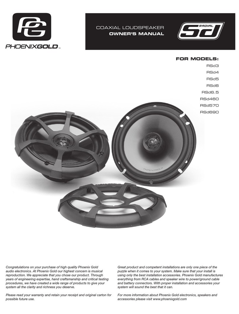 Phoenix Gold RSd3 owner's manual