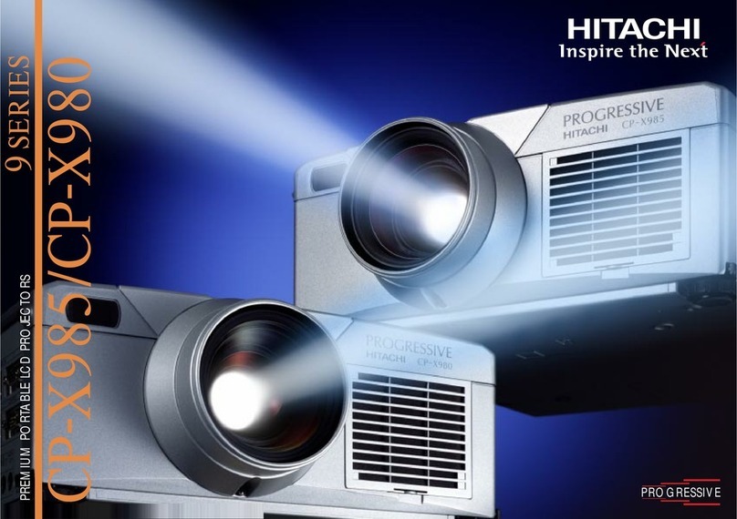 Hitachi CP-X980 User manual