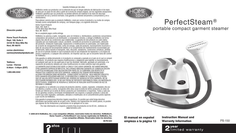 HoMedics PS-150 instruction manual