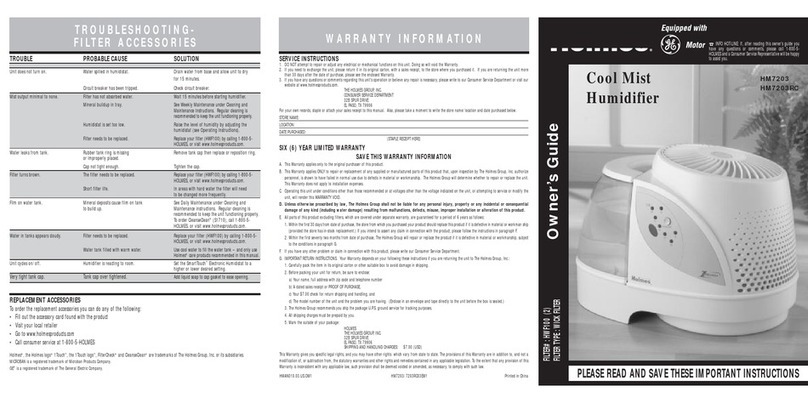 Holmes HWF100 User manual
