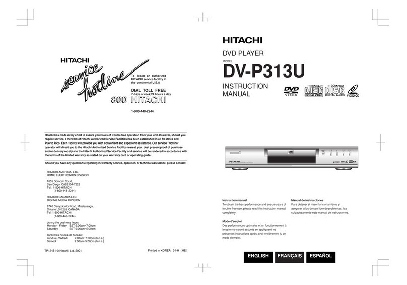 Hitachi DV-P313U User manual