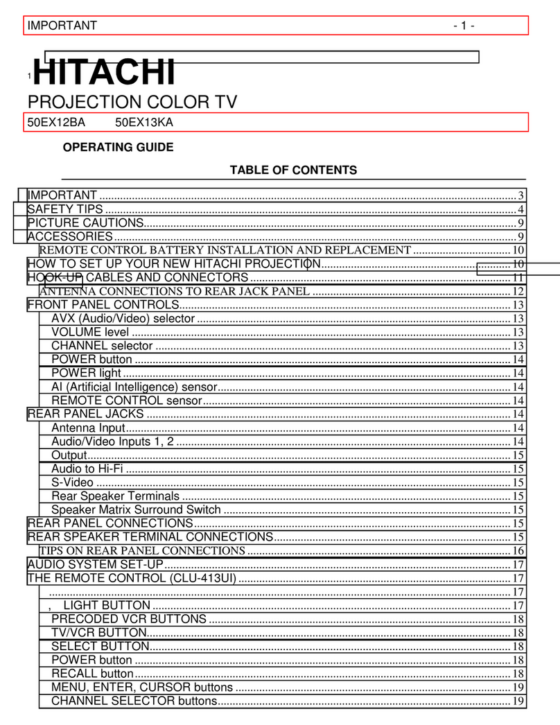 Hitachi 50EX12BA operating guide