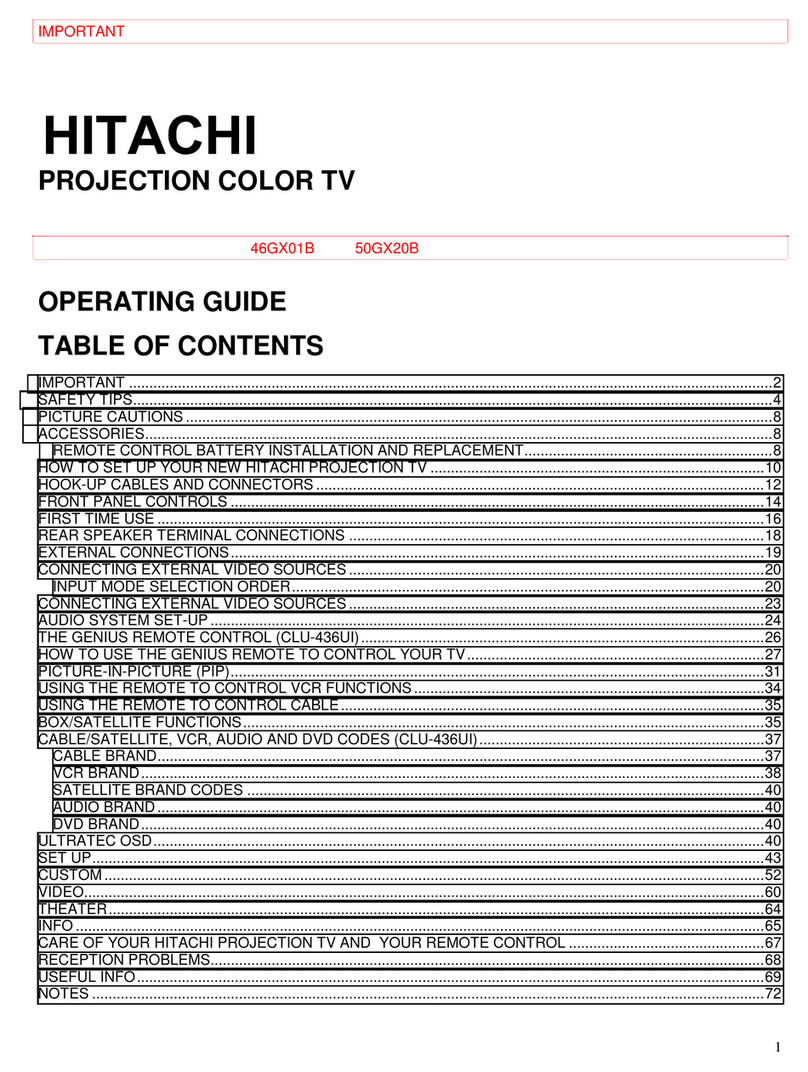 Hitachi 46GX01B User manual