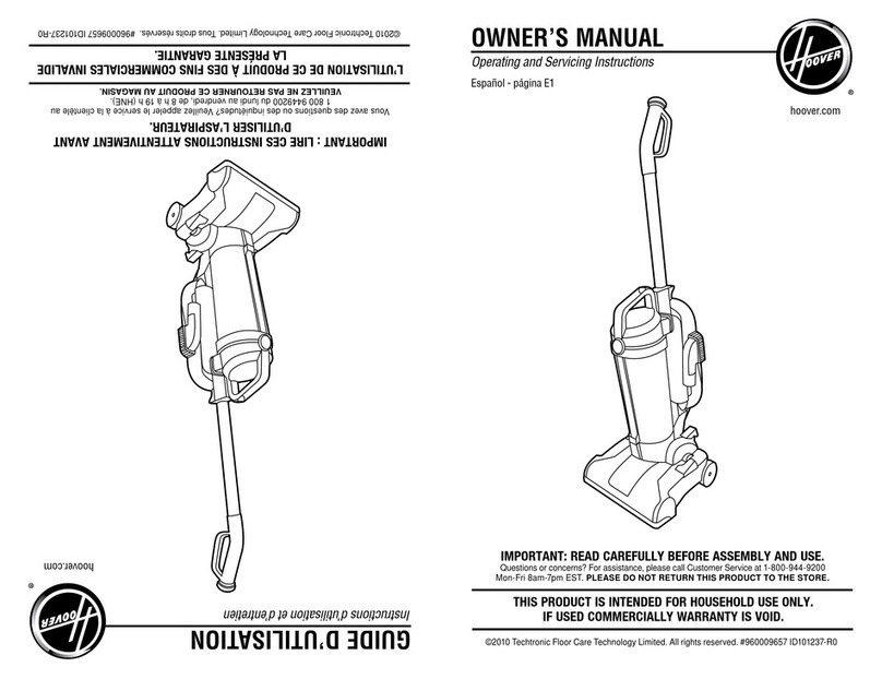 Hoover #960009657 User manual