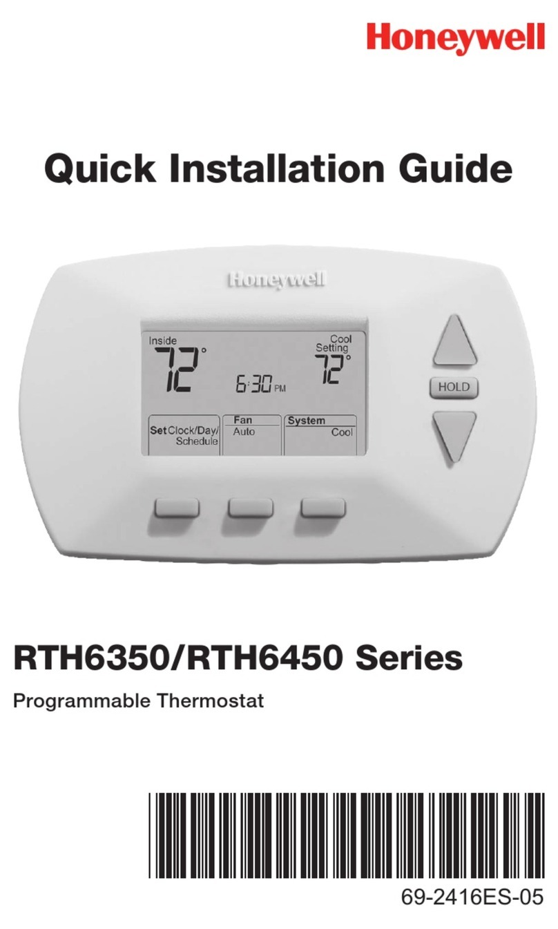 Honeywell PROGRAMMABLE THERMOSTAT RTH6350 User manual