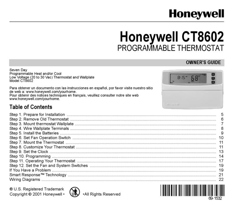 Honeywell CT8602 User manual
