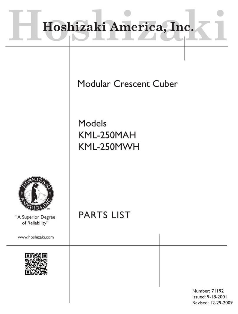 Hoshizaki KML-250MAH User manual Hoshizaki KML-250MAH User manual