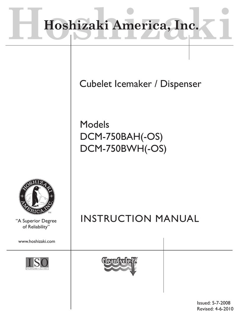 Hoshizaki CUBELET ICEMAKER/DISPENSER DCM-750BAH-OS instruction manual