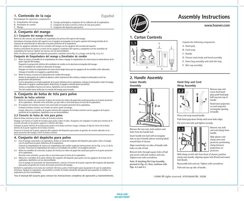 Hoover Guardsman C1810010 Assembly instructions