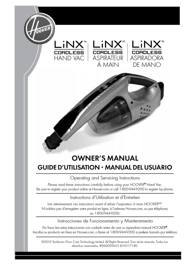 Hoover BH50015 - Linx Platinum Collection Cordless Hand Vac... owner's manual Hoover BH50015 - Linx Platinum Collection Cordless Hand Vac... owner's manual