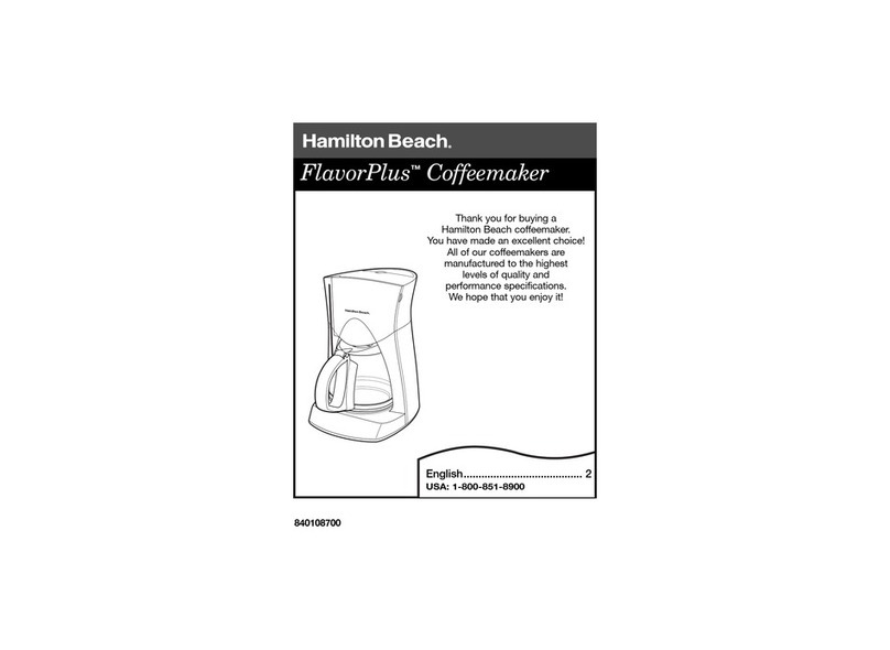 Hamilton Beach FlavorPlus 840106700 User manual