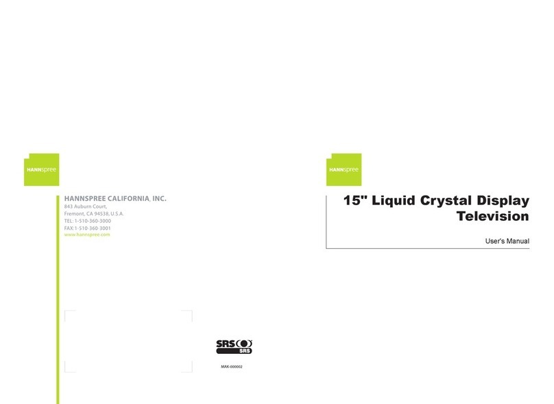 HANNspree 15" Liquid Crystal Display Television User manual